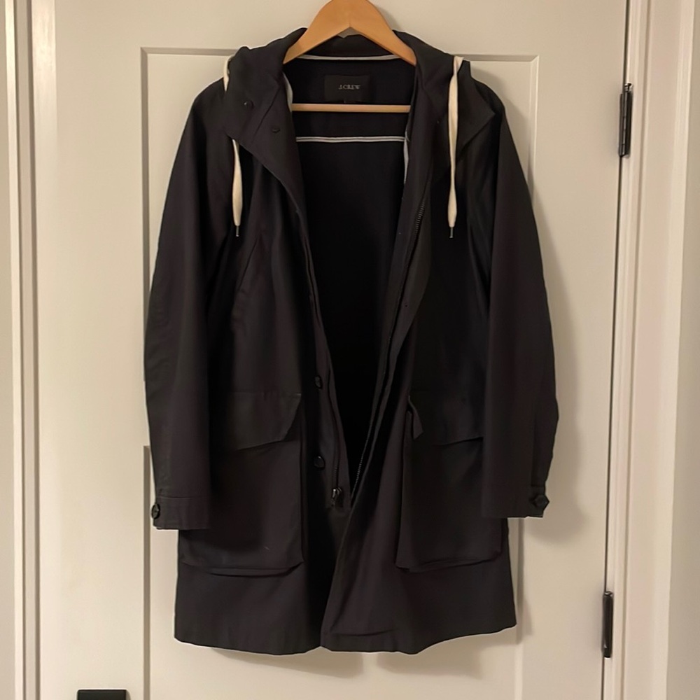 J.Crew Hooded Basketweave Hooded Jacket